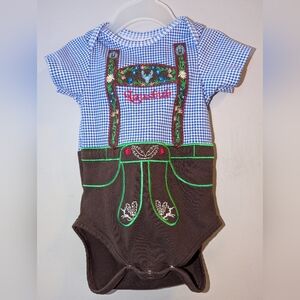 🗻 Anouk & Emile Alpine Chic Traditional Embroidered Baby Bodysuit 3-6 Months